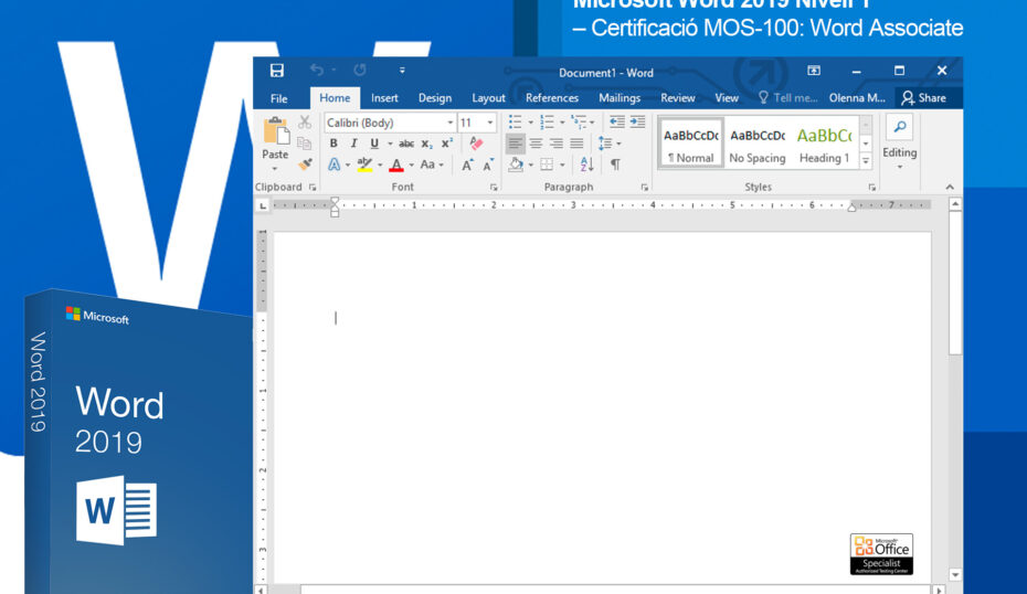 Microsoft Word 2019 Nivell 1 - Certificació MOS-100: Word Associate 1 microsoft word 2019 nivell 1 certificacio mos 100 word associate